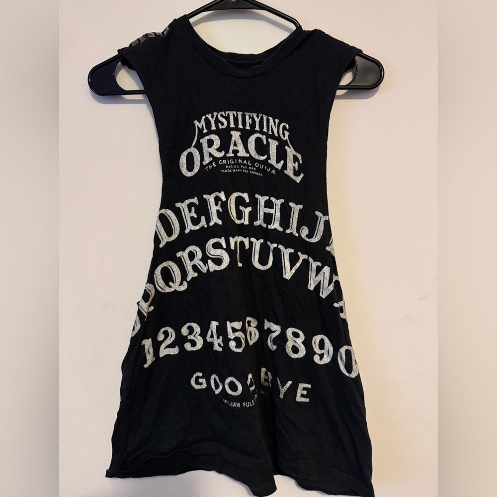 Hot Black Ouija Muscle Tee Studded Goth